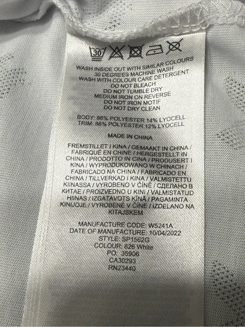 Lyle & Scott White All Over Print Eagle Polo with Yellow Eagle Logo (Size Small) - Picture 6 of 6